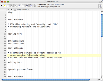 context files with navigation bar