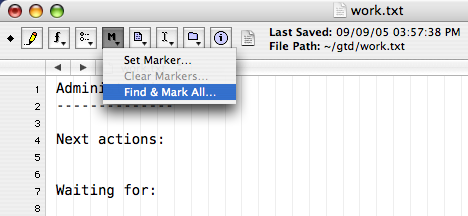 Status bar popup