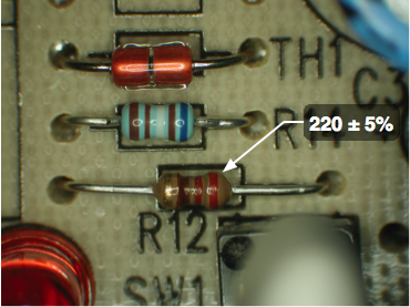 Circuit board with text label