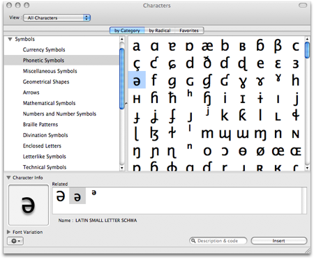 When would you use the schwa symbol?