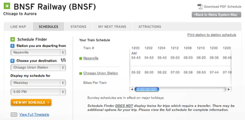 schedule metra simplenote paste copy times box