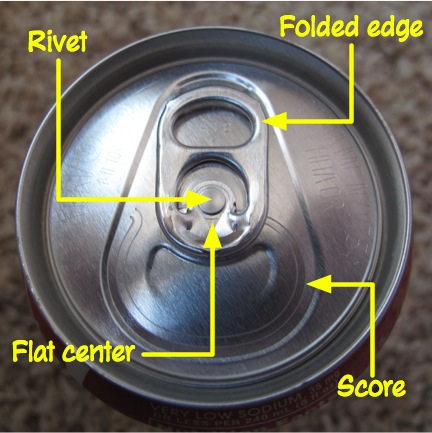 Top of can and pull tab