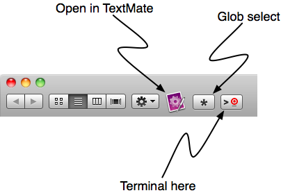 Finder toolbar