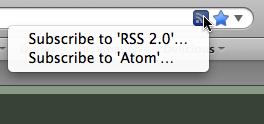 Firefox RSS menu