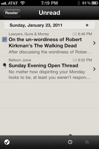 Reeder article list