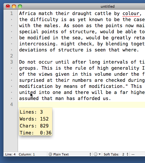 TextMate info command in action