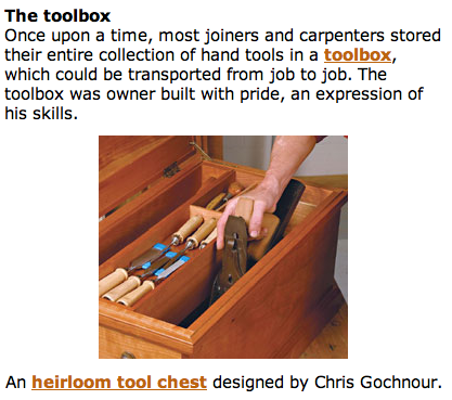 Toolbox article from Fine Woodworking